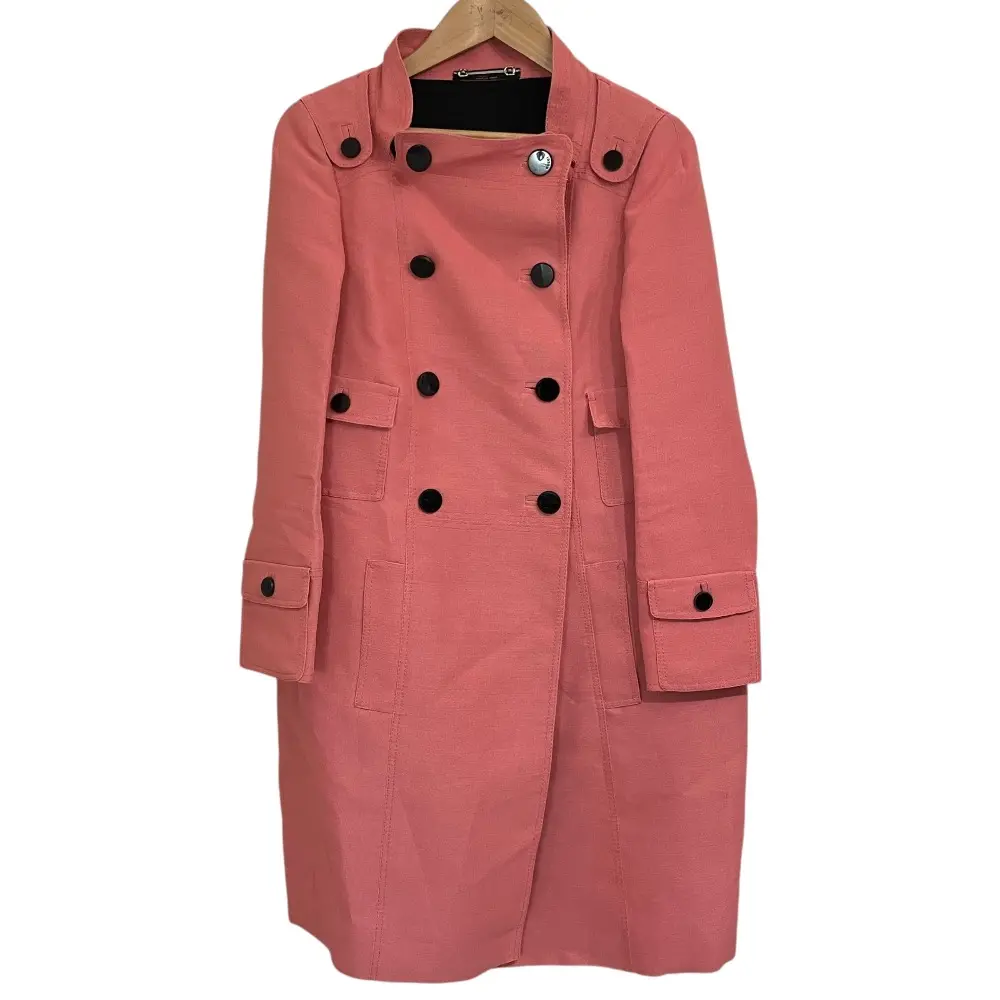 GUCCI グッチ シルク100％ トレンチコート サイズ38 ピンク
