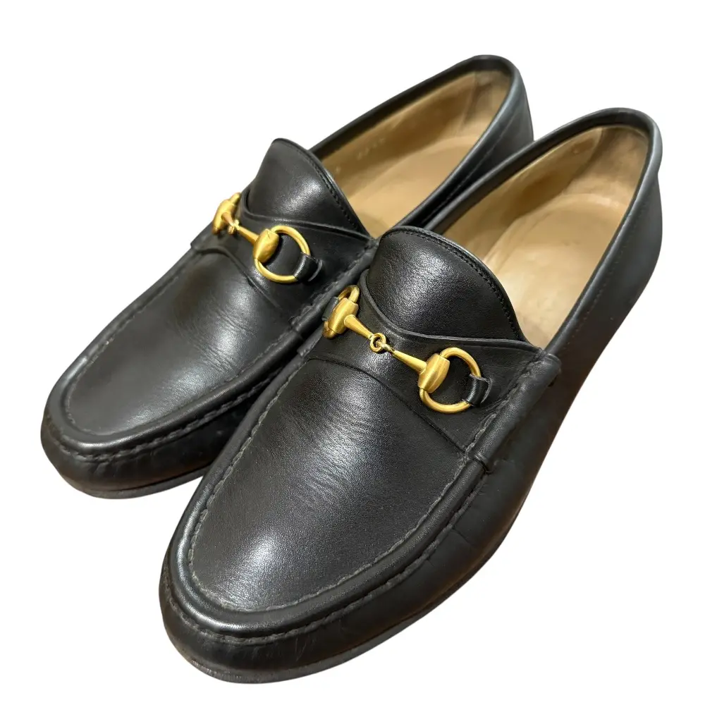 GUCCI グッチ レザー ホースビット ローファー サイズ6B 23cm相当 ブラック