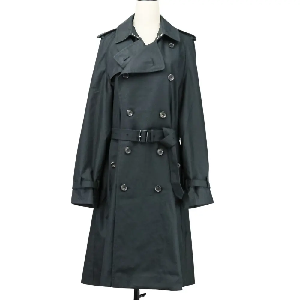 GUCCI グッチ Floral Pattern Lining Trench Coat フローラルパターン トレンチコート 44 ブラック