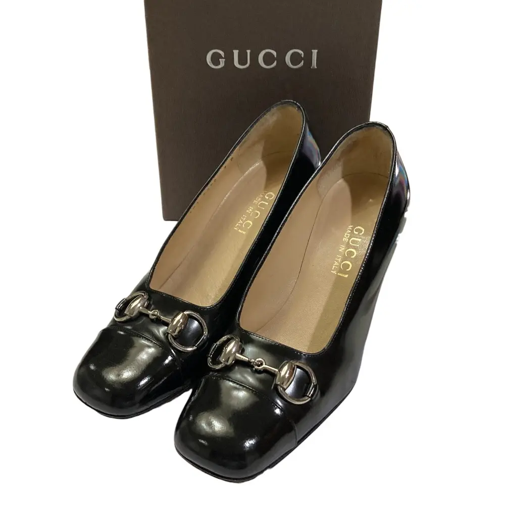 GUCCI グッチ ビットローファー パンプス サイズ7B 24cm相当 ブラック