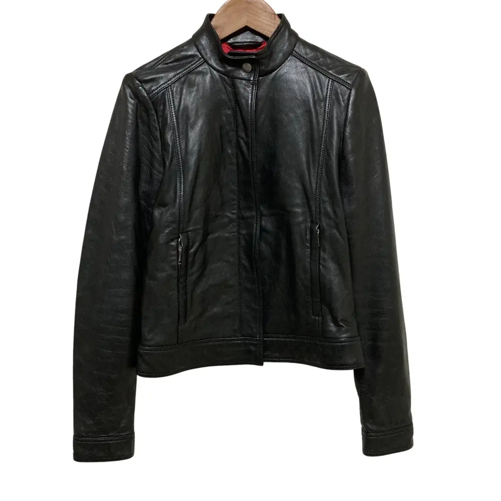 GUCCI グッチ レザー シングル ライダースジャケット 290487 サイズ36 ブラック