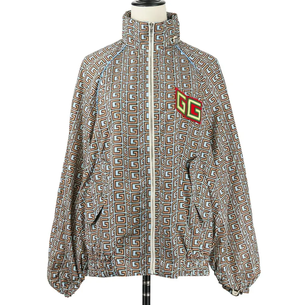 GUCCI グッチ ZAKCO Lovelight スクエアG ナイロンブルゾン ジャケット 703383 サイズ40 ライトブルー