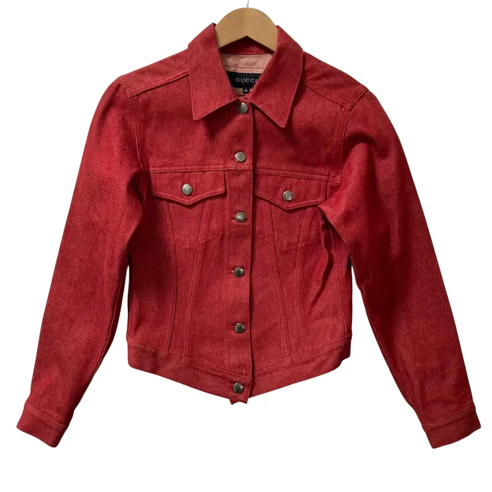 GUCCI グッチ トムフォード期 1999年製 デニムジャケット サイズ40 レッド