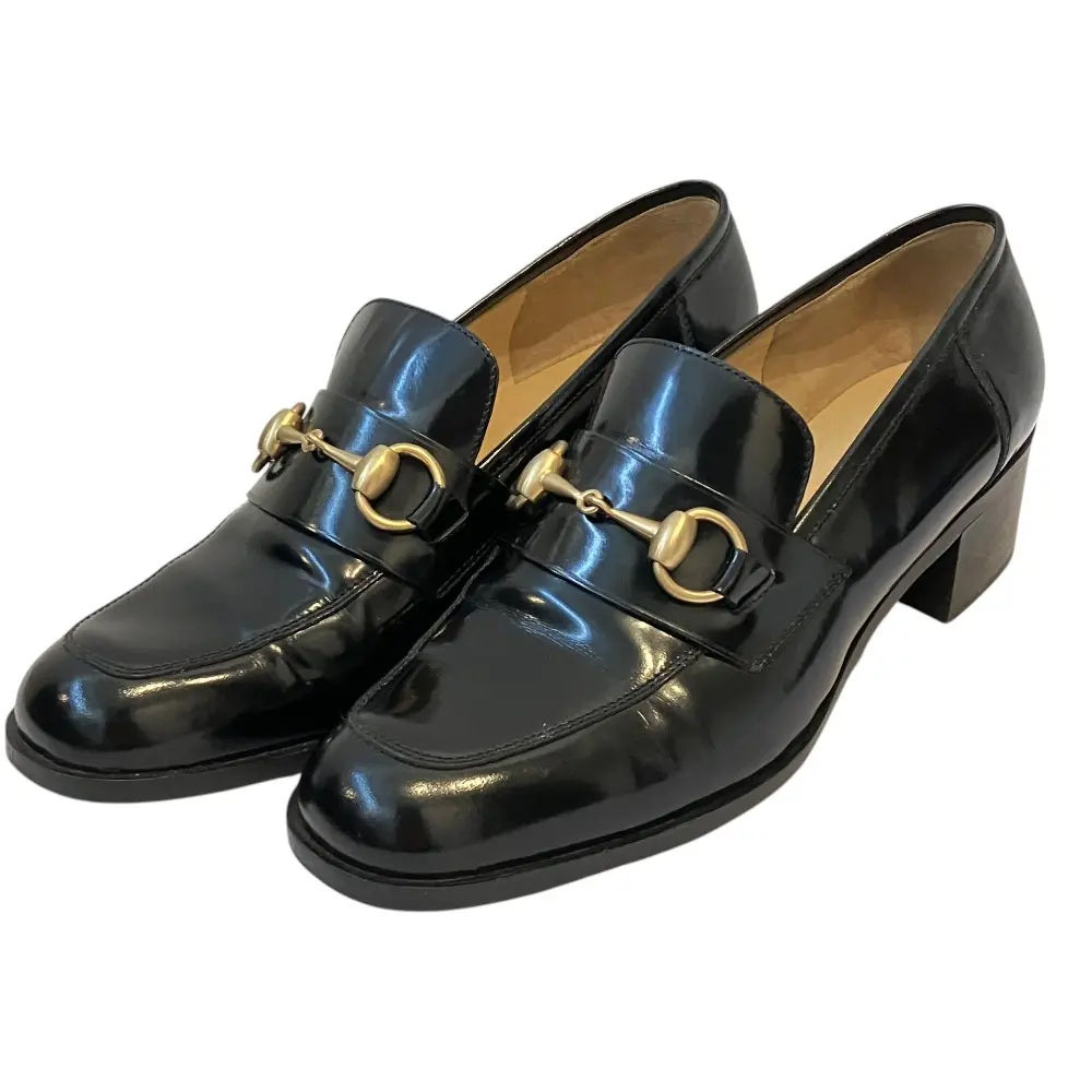 GUCCI グッチ レザー ビットローファー パンプス 36.5 23.5cm相当 ブラック