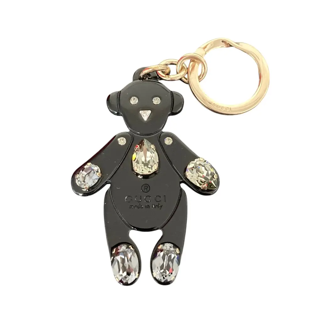 GUCCI グッチ クリスタルストーン テディベア キーリング ブラックの買取実績【2026年3月買取】