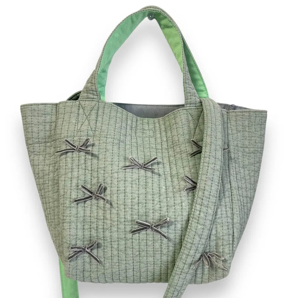 gypsophila ジプソフィア Town Bag S リボン 2way トートバッグ ハンドバッグ ショルダーバッグ AC-064S グリーン
