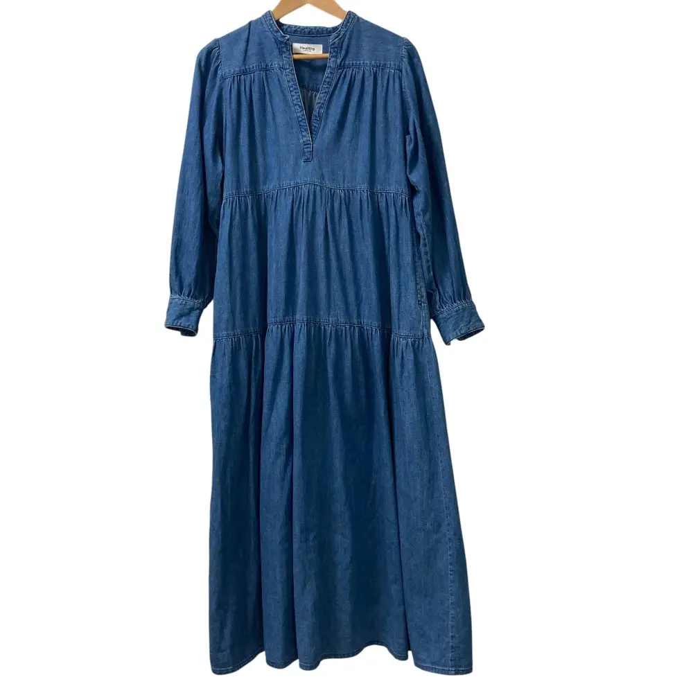 Healthy denim ヘルシーデニム CAFTAN EXデニムロングワンピース 0 インディゴブルー