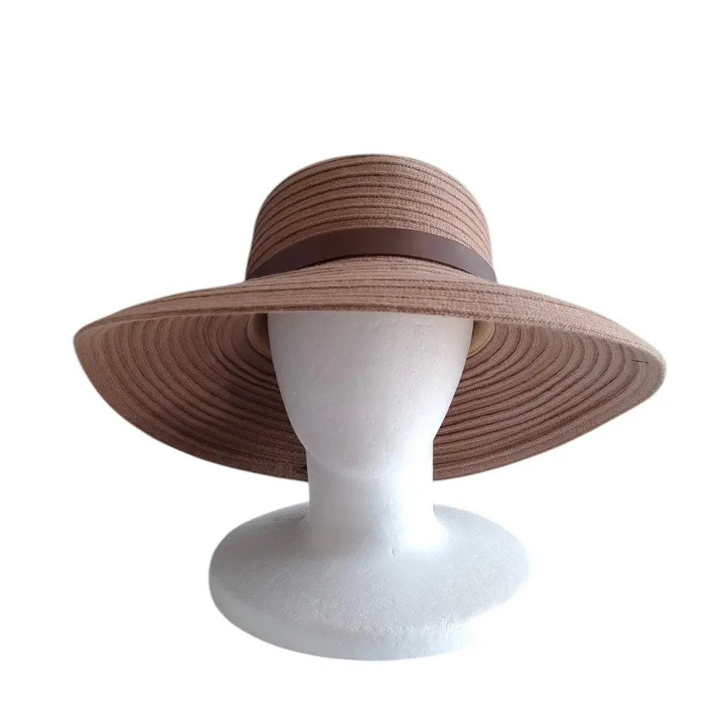 HELEN KAMINSKI ヘレンカミンスキー カシミヤ×ウール ワイドブリム つば広 ハット 帽子 F ブラウン系