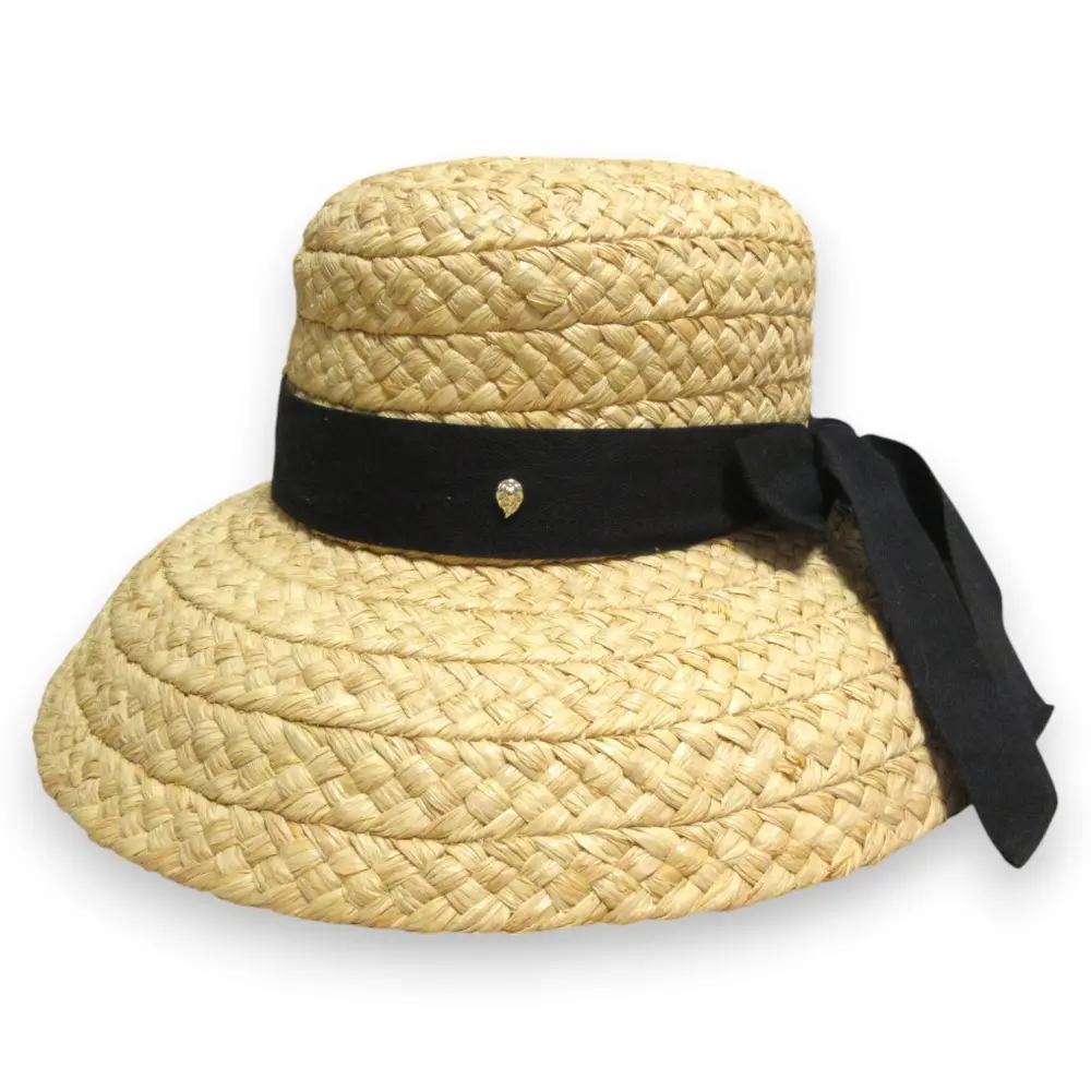 HELEN KAMINSKI ヘレンカミンスキー ラフィアハット 麦わら帽子 ナチュラル×ブラック