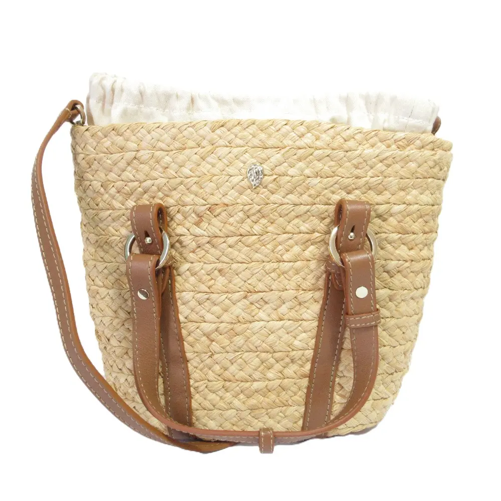 HELEN KAMINSKI ヘレンカミンスキー Pinimil S Bridle ラフィア 2way ショルダーバッグ ハンドバッグ ベージュ