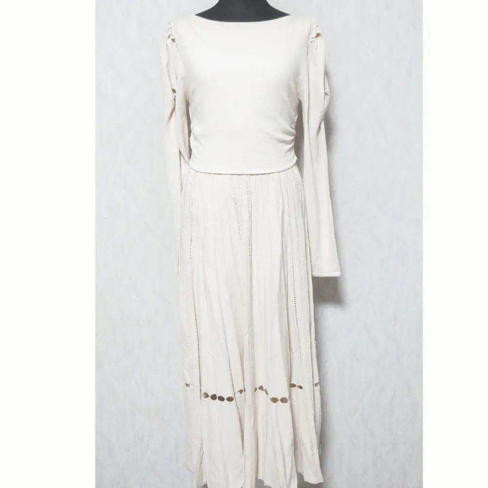 23SS Her rip to ハーリップトゥ Cholet Lace Knit Dress ロングワンピース 1231205019 サイズM ベージュ