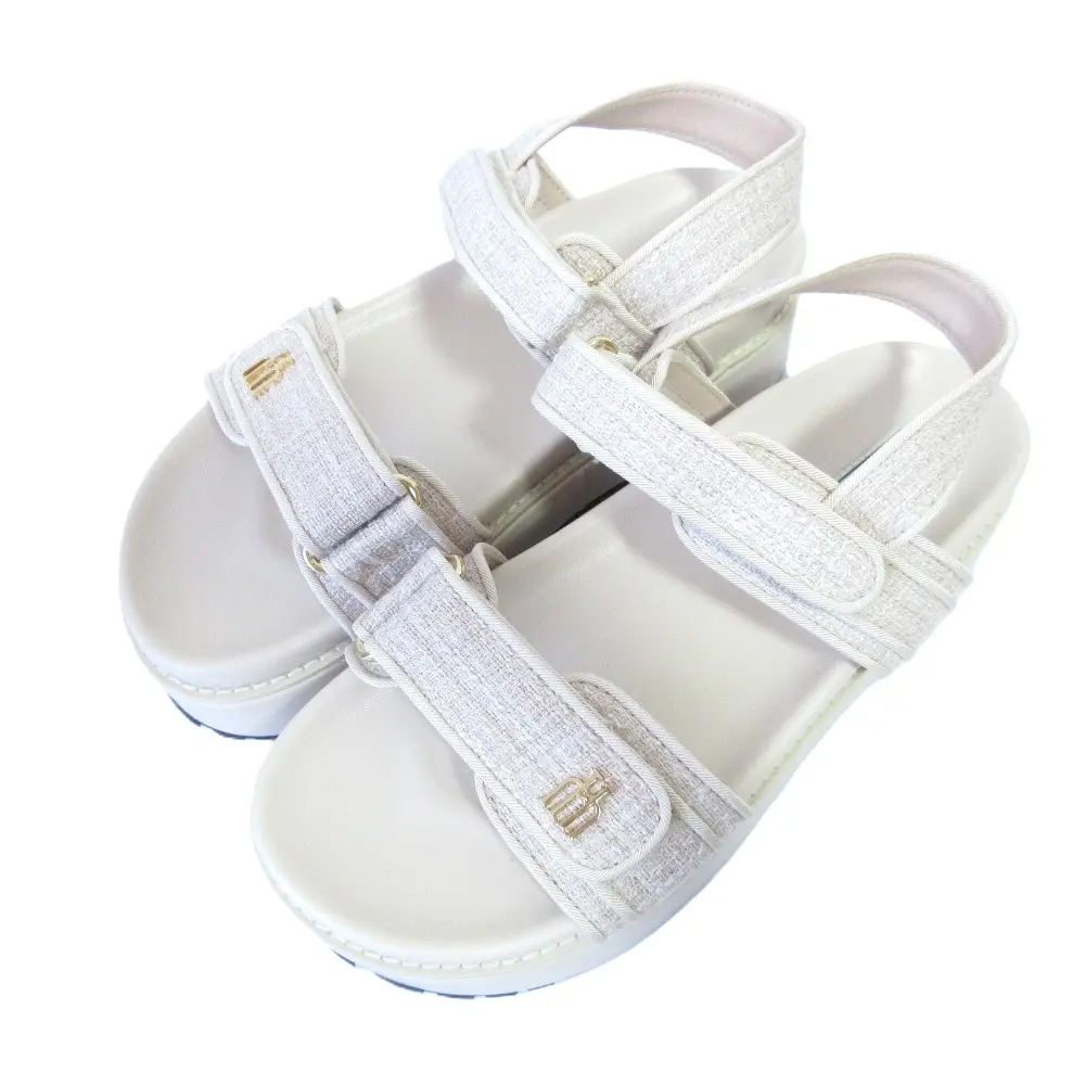 Her lip to ハーリップトゥ Trois Tweed Platform Sandals ボリュームソール アンクルベルトサンダル 38 24cm相当 ベージュの買取実績【2025年5月買取】