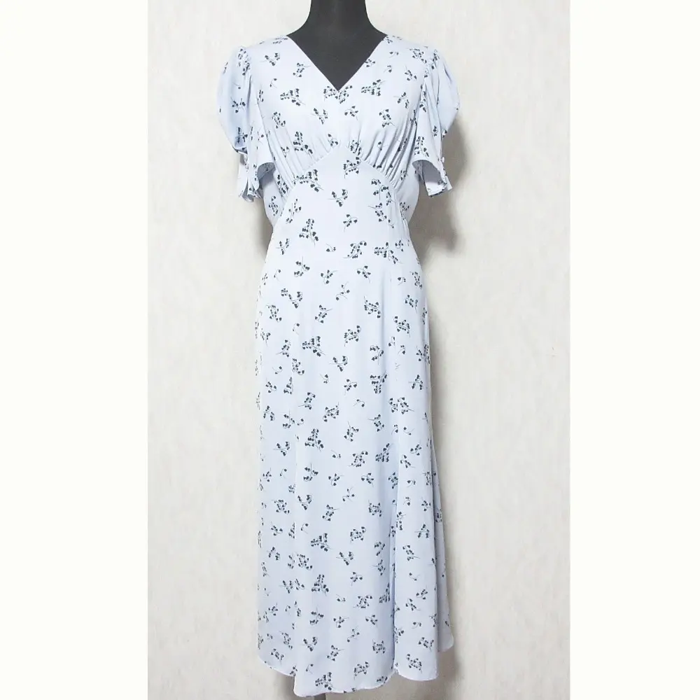 Herlipto ハーリップトゥ Muguet-Printed Mermaid Dress ワンピース 1241305050 サイズM ブルー