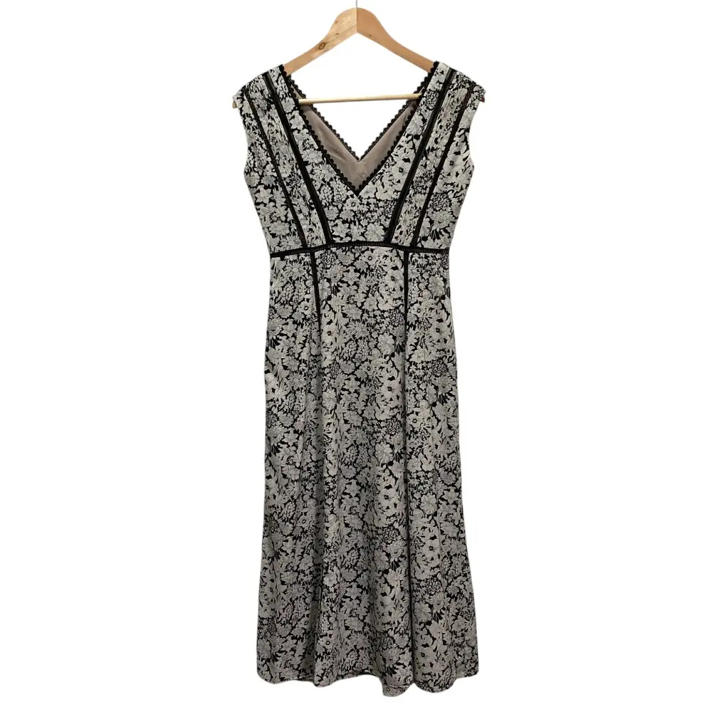 Her lip to ハーリップトゥ Lace Trimmed Floral Dress ノースリーブワンピース S ホワイト ブラック