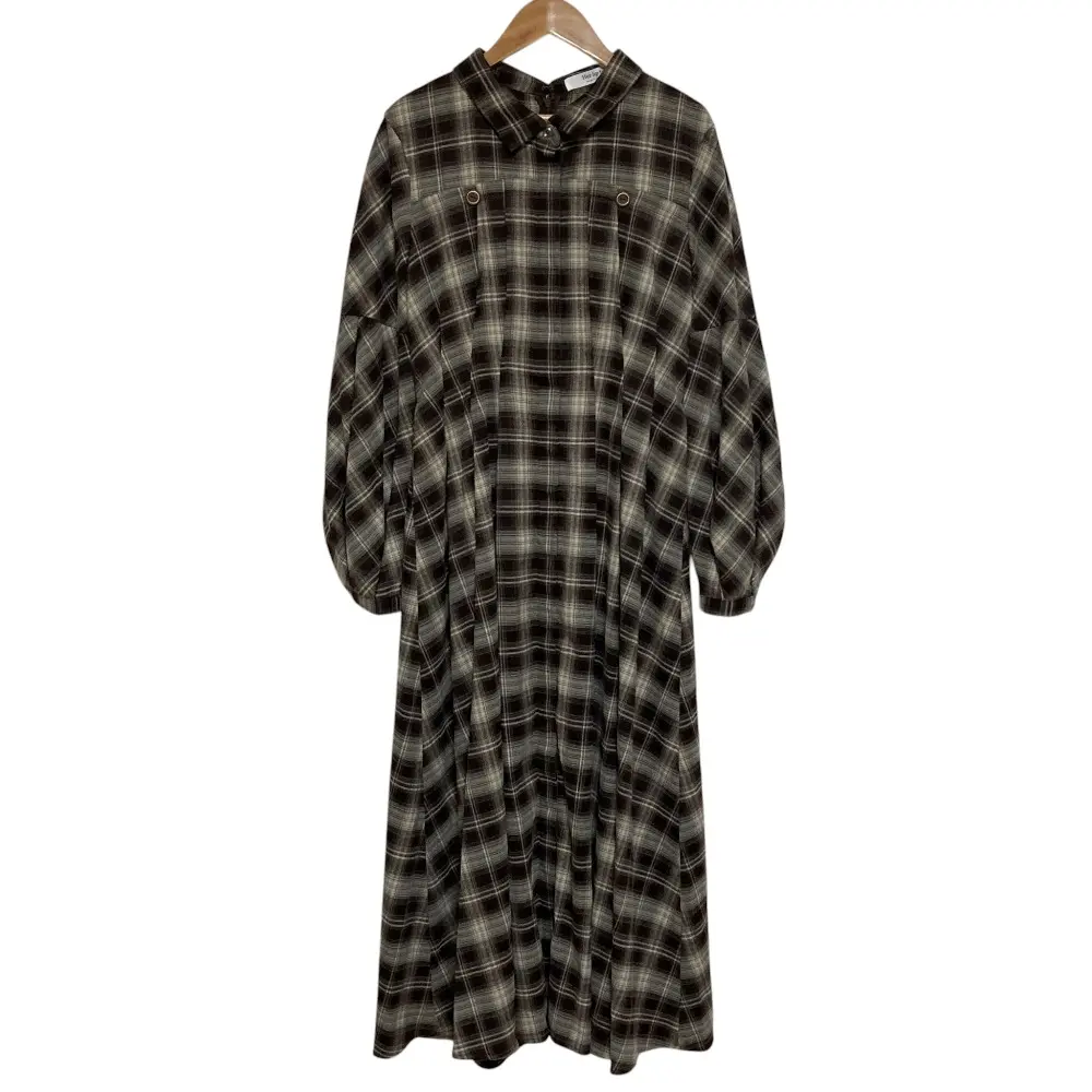 25AW Herlipto ハーリップトゥ Marion Plaid Shirt Dress チェック柄 シャツワンピース 1254305156 サイズM ブラウン