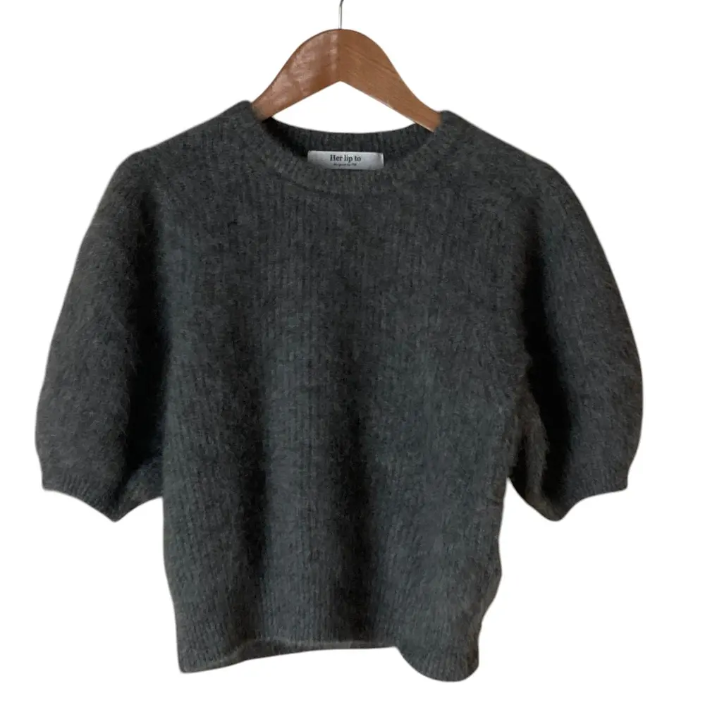 24AW Herlipto ハーリップトゥ カシミアブレンド ウールニット セーター サイズF グレー