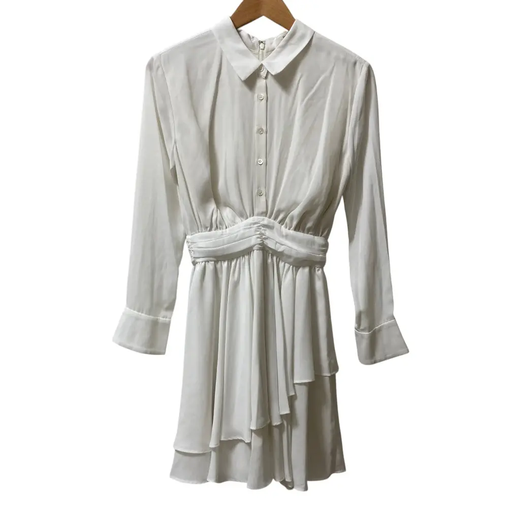 25SS Her lip to ハーリップトゥ Murcia Chiffon Shirt Dress ロングスリーブ ワンピース サイズS ホワイト