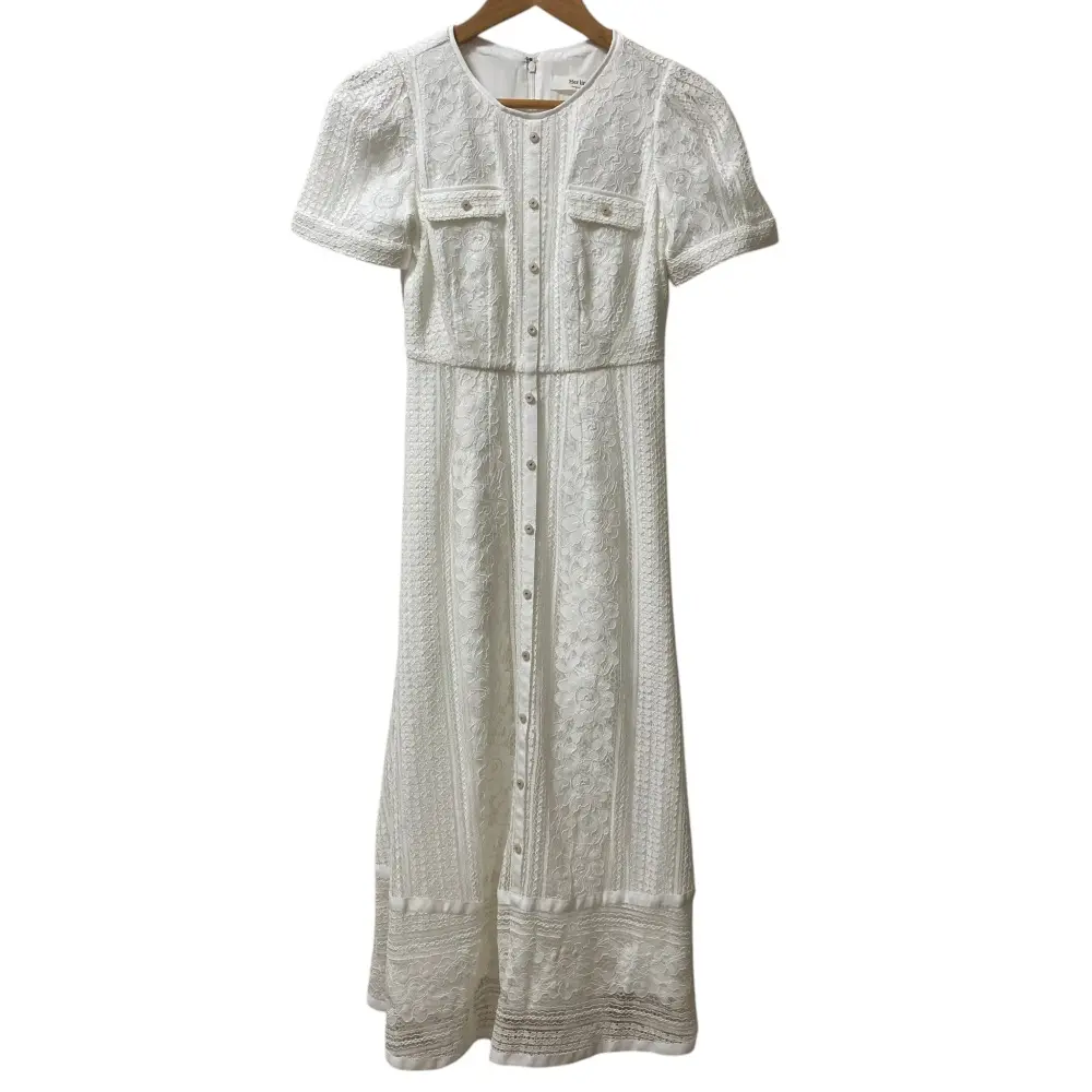 25SS Her lip to ハーリップトゥ Le Royal Monceau Lake Dress ハーフスリーブ ロングワンピース サイズS ホワイト