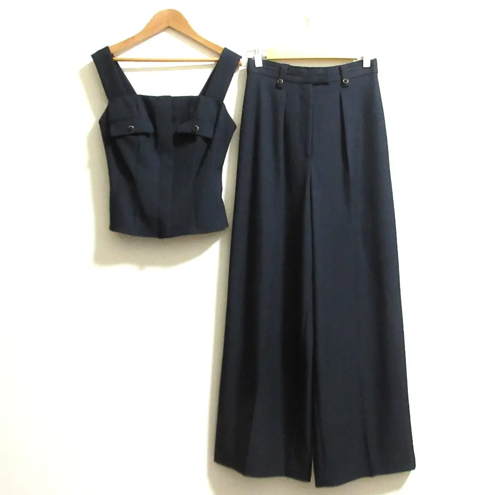 25SS Herlipto ハーリップトゥ Lutetia Twill Set-Up セットアップ 1252308164 サイズM ネイビー