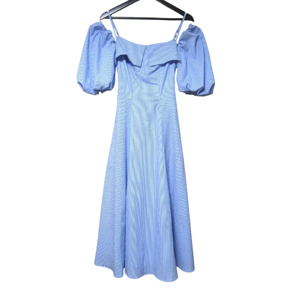 25SS Herlipto ハーリップトゥ Papillon Stripe Shirt Dress ストライプ柄 2way シャツワンピース 1251305090 Mサイズ ブルー