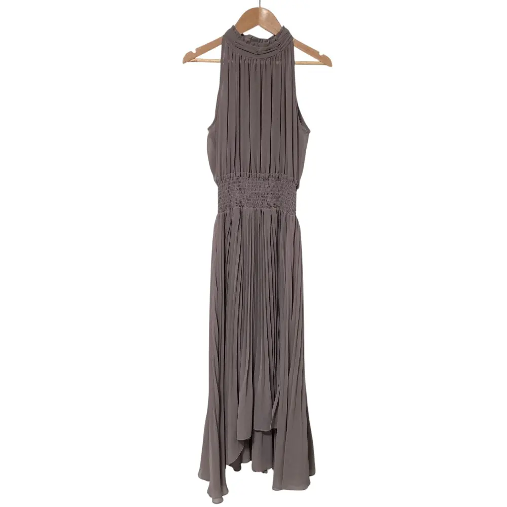 Her Lip to ハーリップトゥ Pleated Chiffon Ribbon Midi Dress プリーツワンピース 1212305007 サイズM グレー系