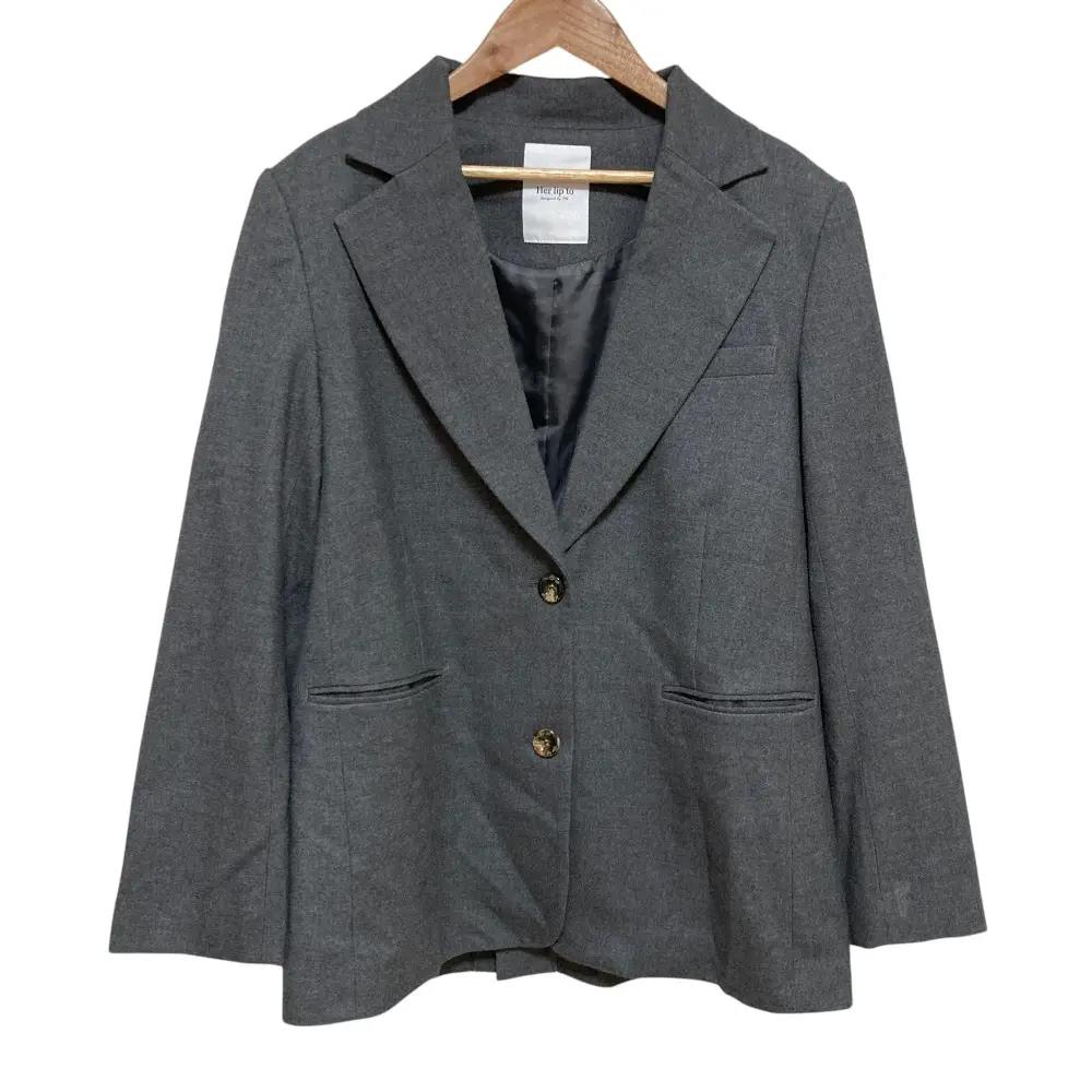24AW Herlipto ハーリップトゥ Wool Blend Jacket テーラードジャケット 1243305061 サイズS グレー