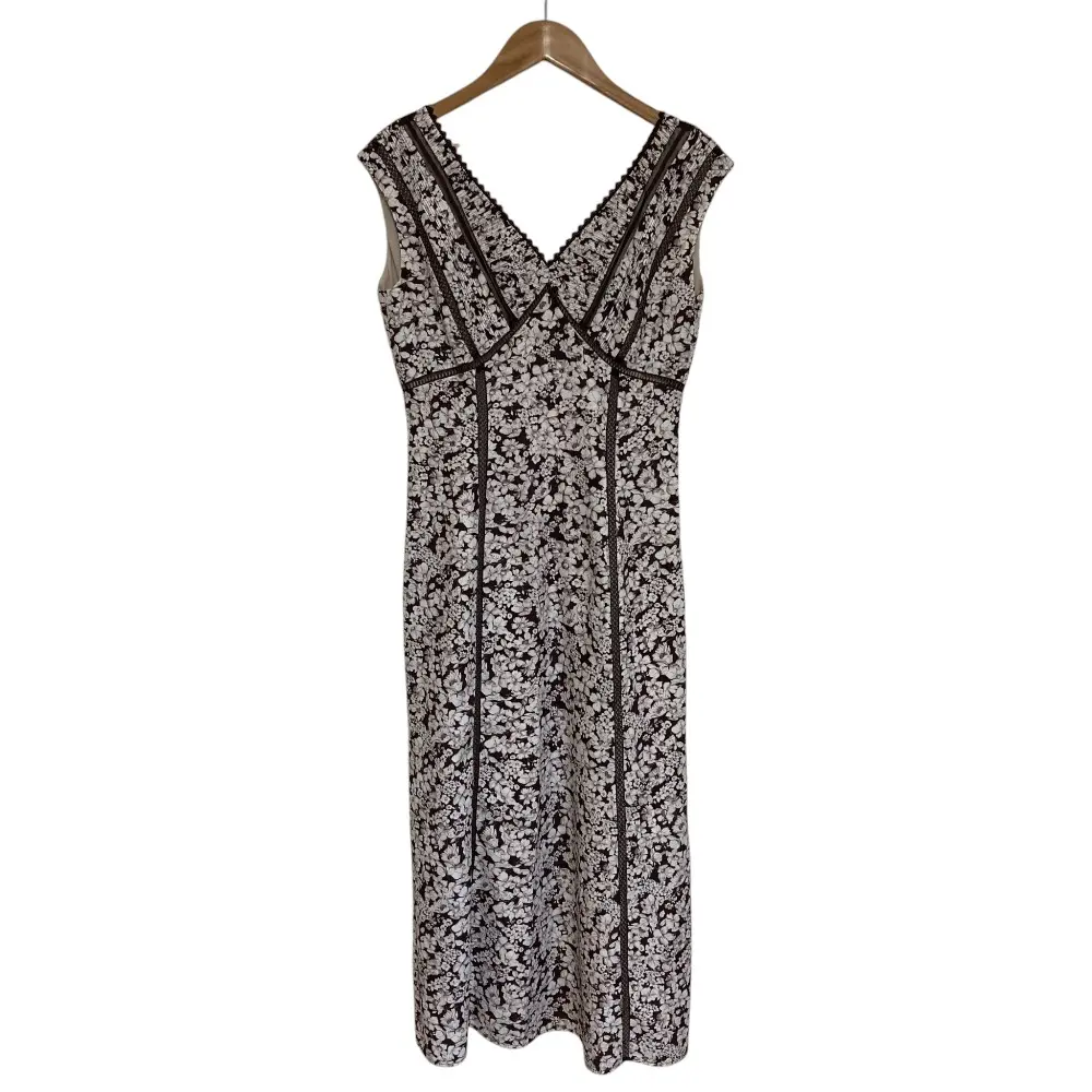 Herlipto ハーリップトゥ Lace Trimmed Floral Dress ノースリーブ ロングワンピース 1222305063 サイズS ブラウン