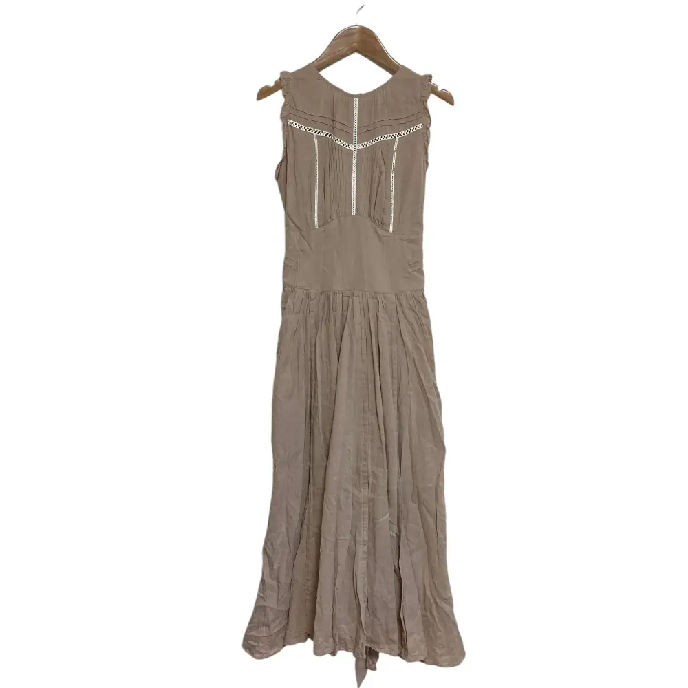 Herlipto ハーリップトゥ Back Lace-Up Cotton Long Dress ノースリーブ ワンピース 1222305119 サイズS ピンクベージュ