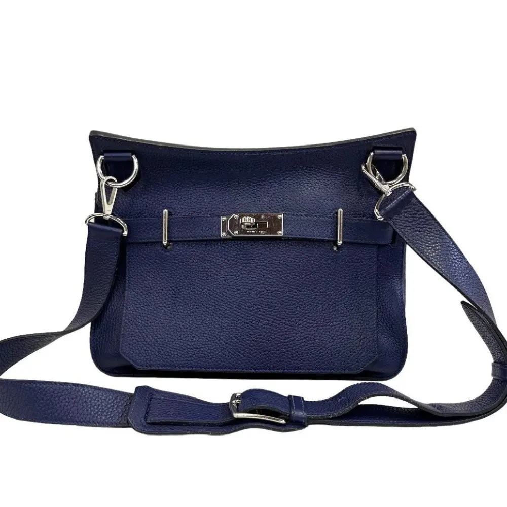 HERMES エルメス ジプシエール31 トリヨンクレマンス D刻印 シルバー金具 ショルダーバッグ ブルーアンクル