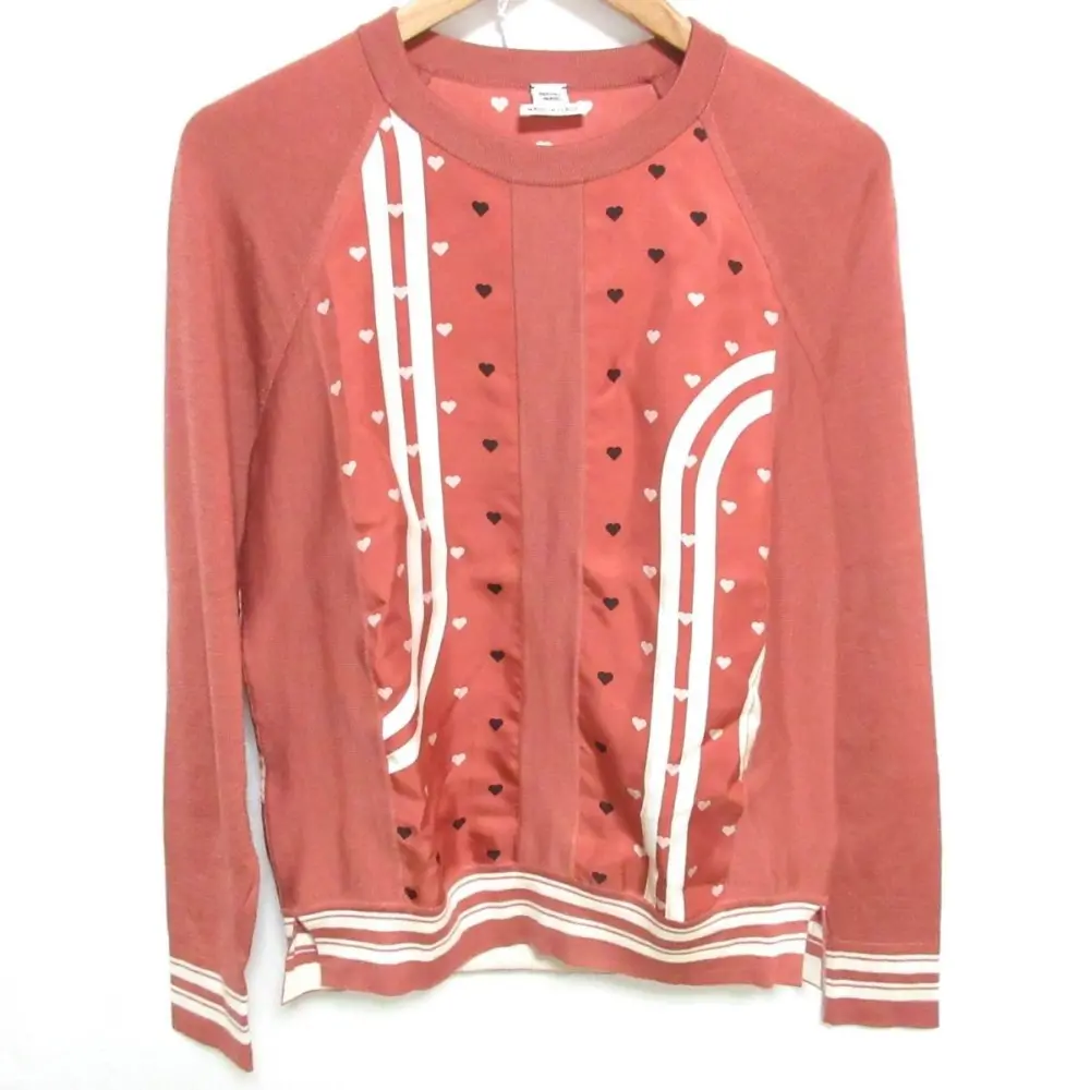 HERMES エルメス BRIDES de GALA LOVE ブリッドドゥガラ ラヴ ツイルレーヌ プルオーバー ニット セーター 34 ピンク系