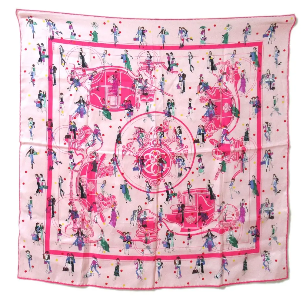 エルメス シルクスカーフ バレリーナ ピンク HERMES エルメス Ex-Libris Les Parisiennes エクスリブリス パリ