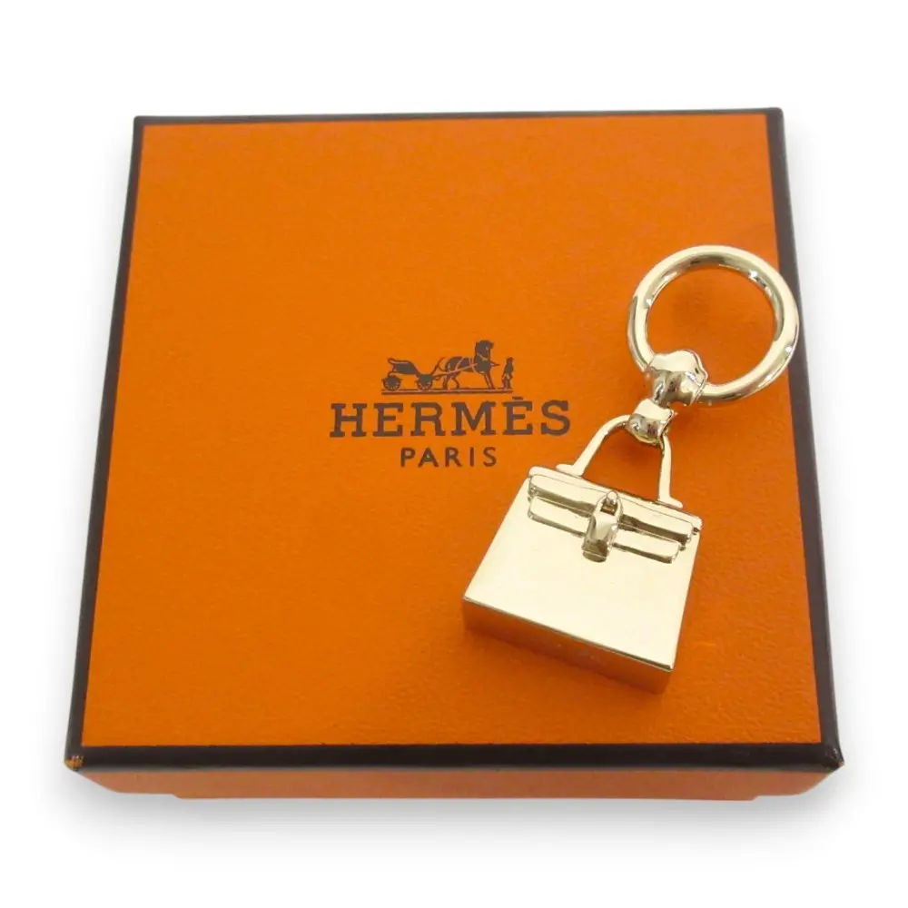HERMES エルメス ミニケリー ツイリーリング チャーム キーホルダー ゴールド
