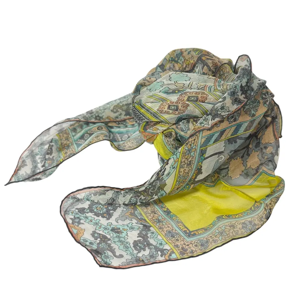 HERMES カレ140 TAPIS PERSANS ペルシャ絨毯 シルク100％ シアー 大判スカーフ ショール マルチカラー