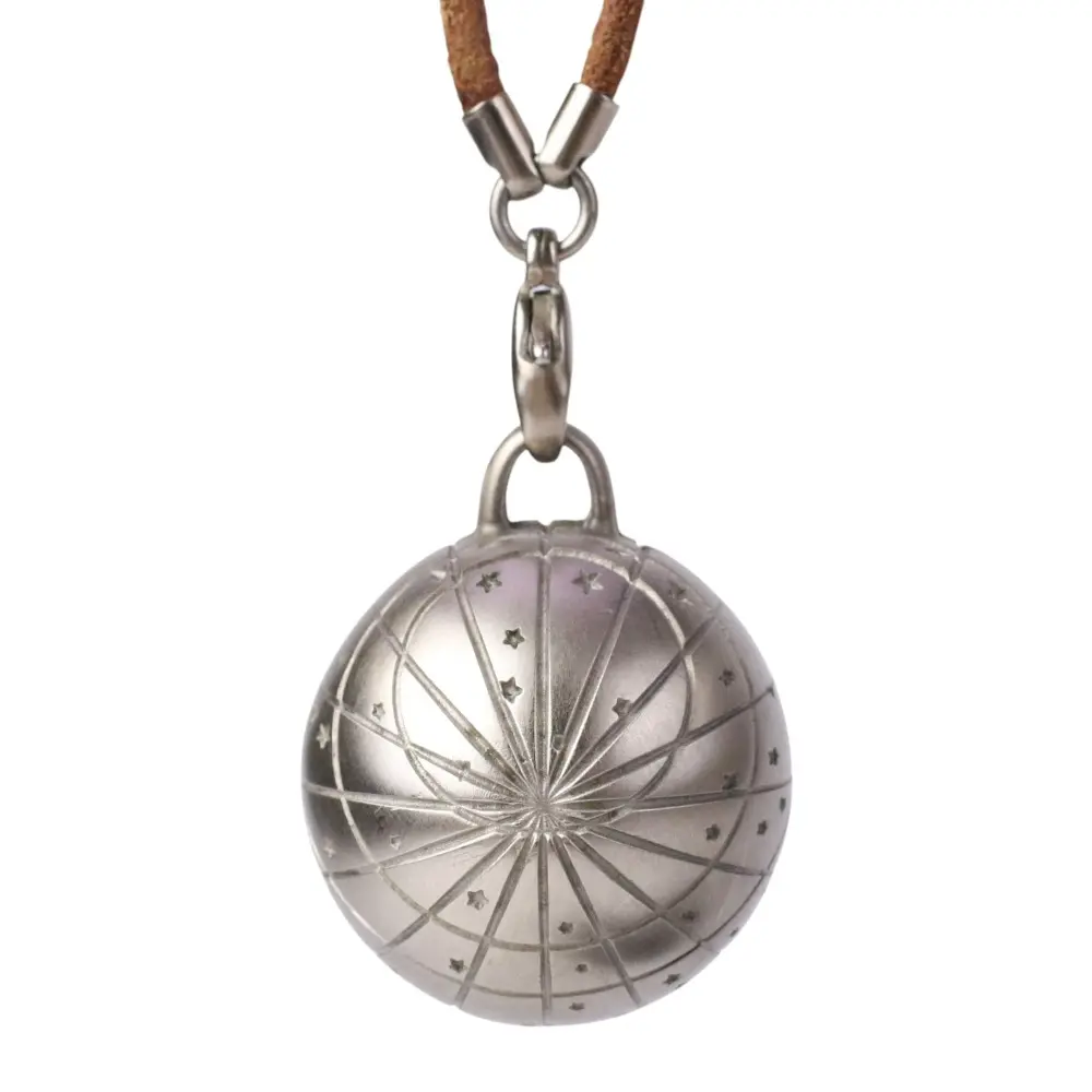 HERMES エルメス 天体 星座 地球儀 ゾディアック ネックレス ピルケース シルバーカラー