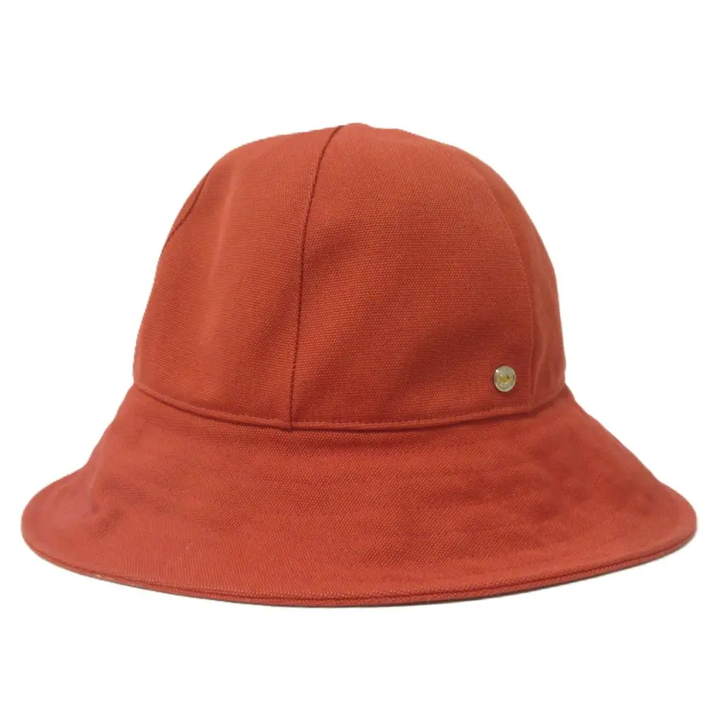 HERMES エルメス 2022年モデル セリエ金具 キャンバス ボンネット ハット 帽子 サイズ58 オレンジ×シルバー金具