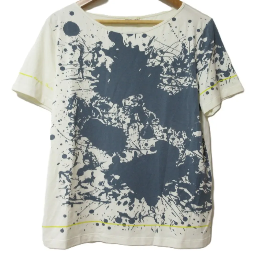 HERMES エルメス マルジェラ期 Cheval Surprise 思いがけない馬 ペイント クルーネック 半袖 Tシャツ LA ホワイト