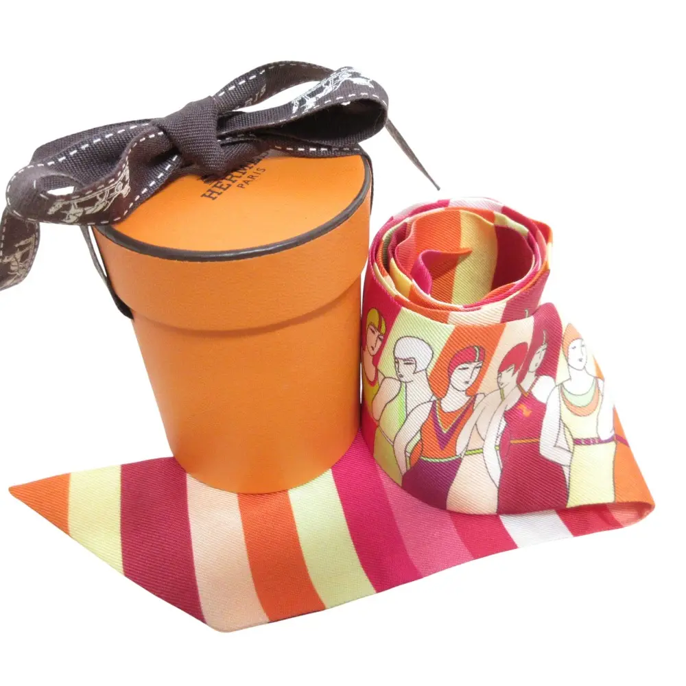 HERMES エルメス ツイリー LES BAIGNEUSES 水遊びをする人 シルク スカーフ マルチカラー