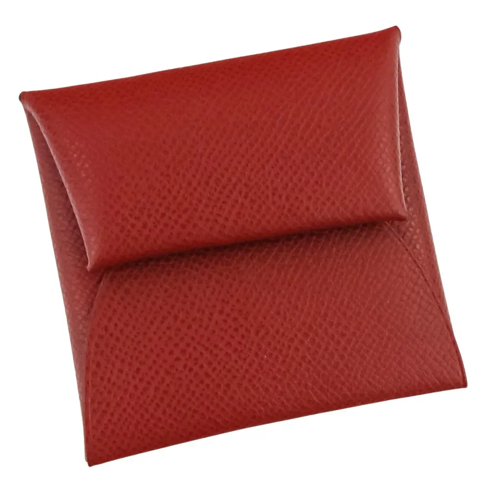 HERMES エルメス バスティア コインケース 財布 レッド □N刻印