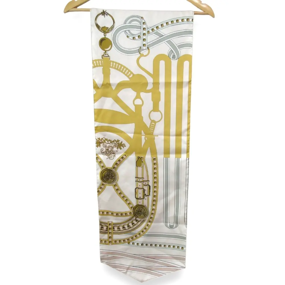 HERMES エルメス グラン トゥラララ マキシツイリー シルクスカーフ ベージュ系マルチカラー