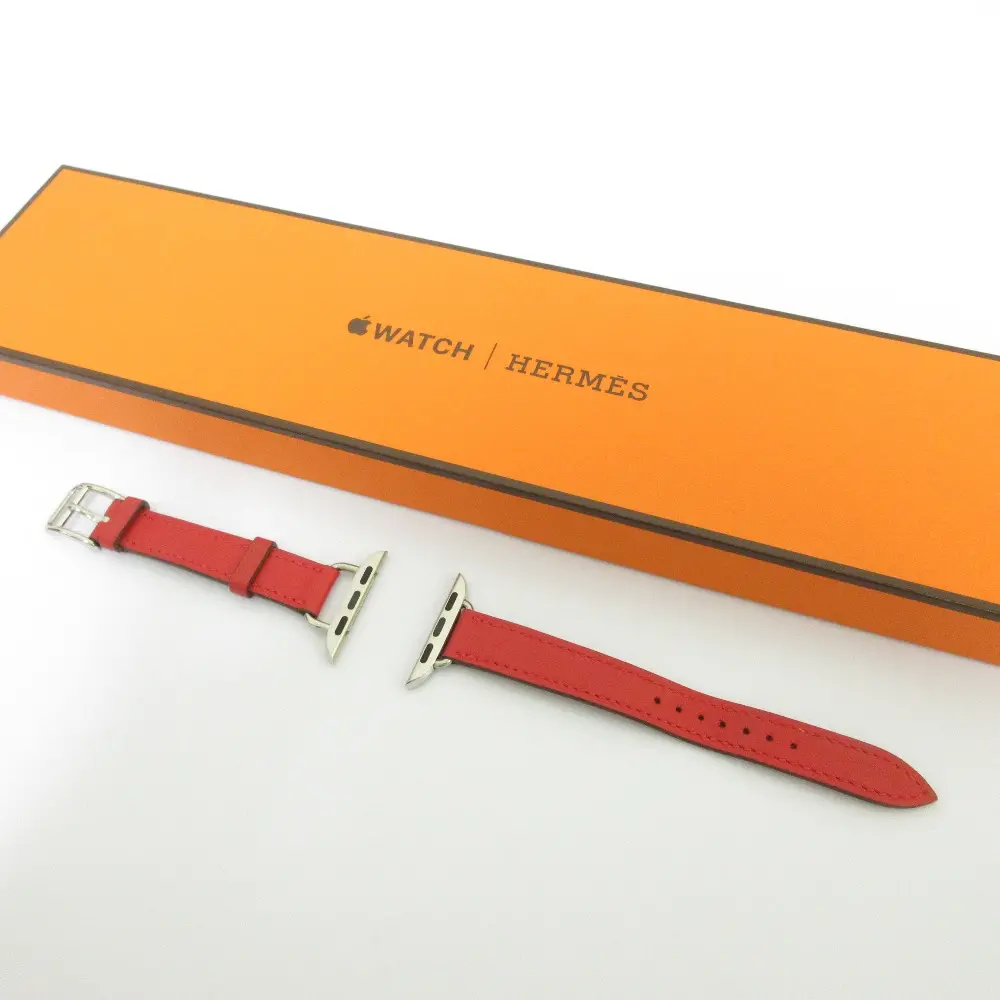 HERMES エルメス アップルウォッチ レザーバンド 42ｍｍ レッド