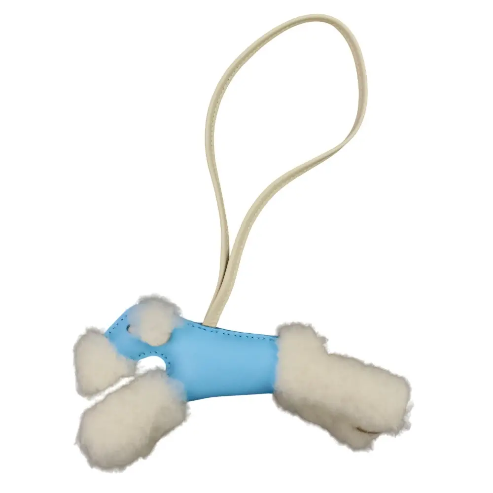 HERMES エルメス バディ バッグチャーム K刻印 2025年製造 ブルー ホワイト