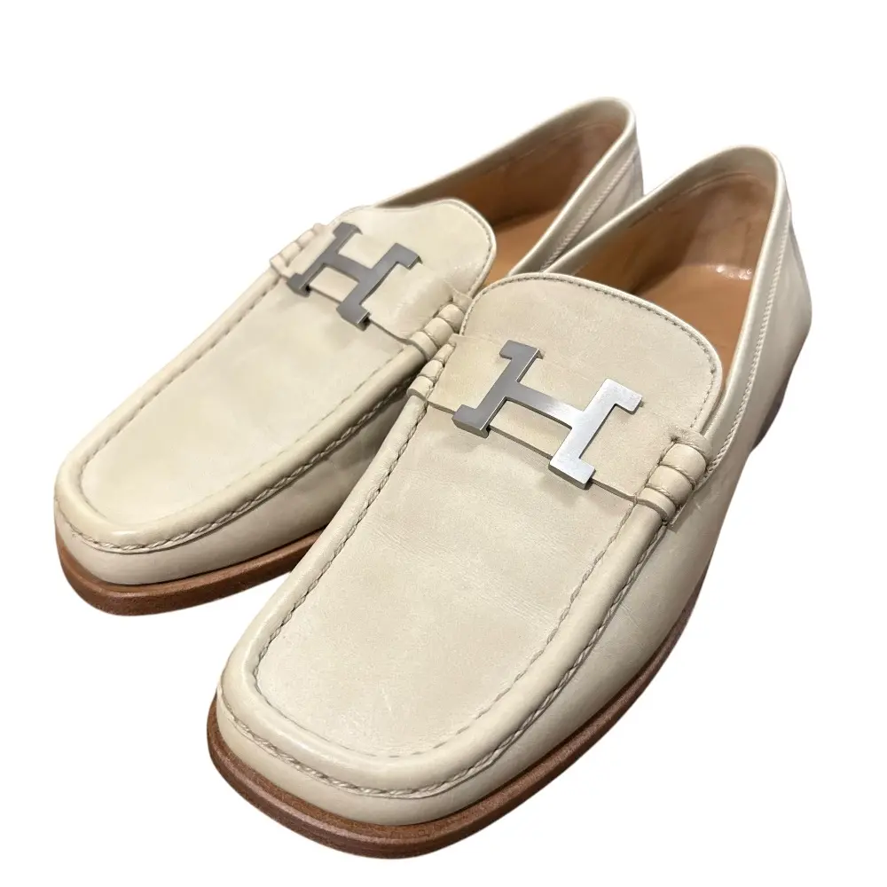 HERMES エルメス レザー コンスタンス ローファー サイズ37 24cm相当 ベージュ