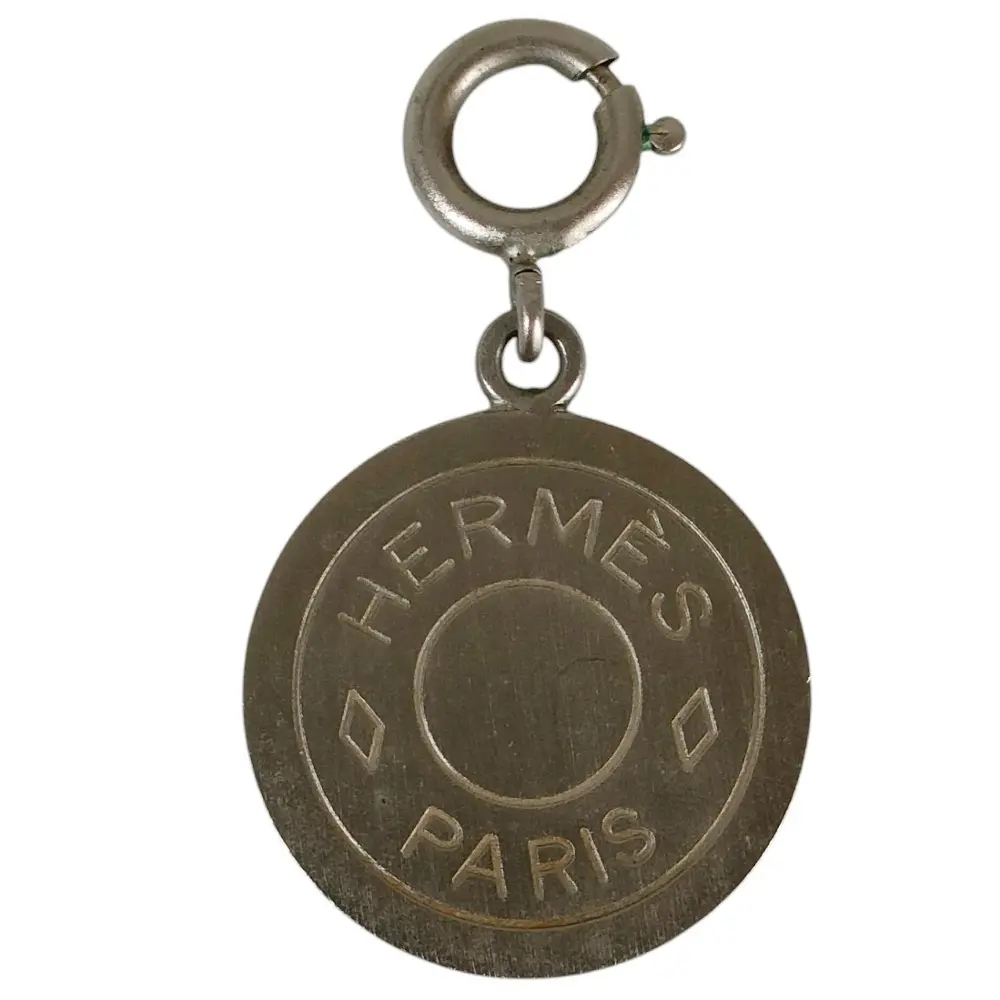 HERMES エルメス セリエ コインチャーム アクセサリー シルバーカラー