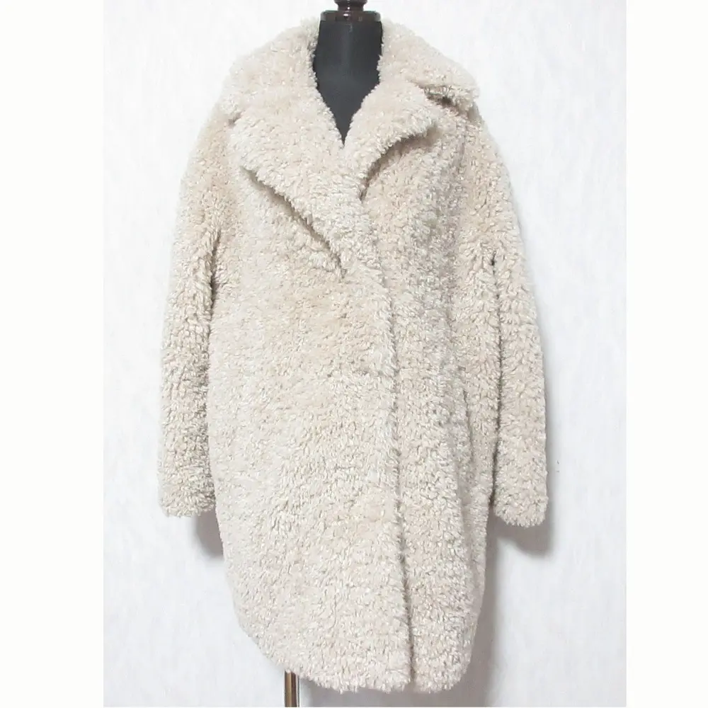 HERNO ヘルノ エコファー カーリーコート CA000439D 40 ベージュ