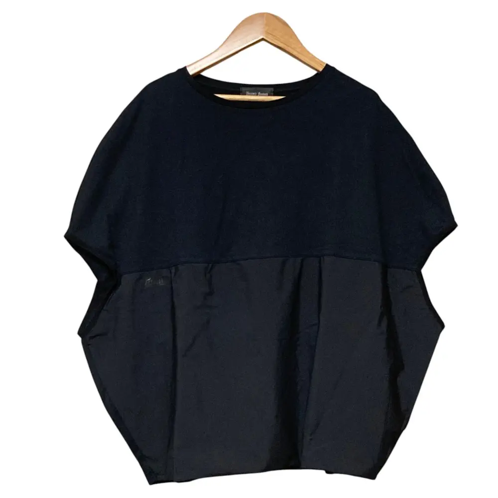 HERNO Laminar ヘルノ ラミナー 切替 ワイドカットソー サイズ40 ブラック