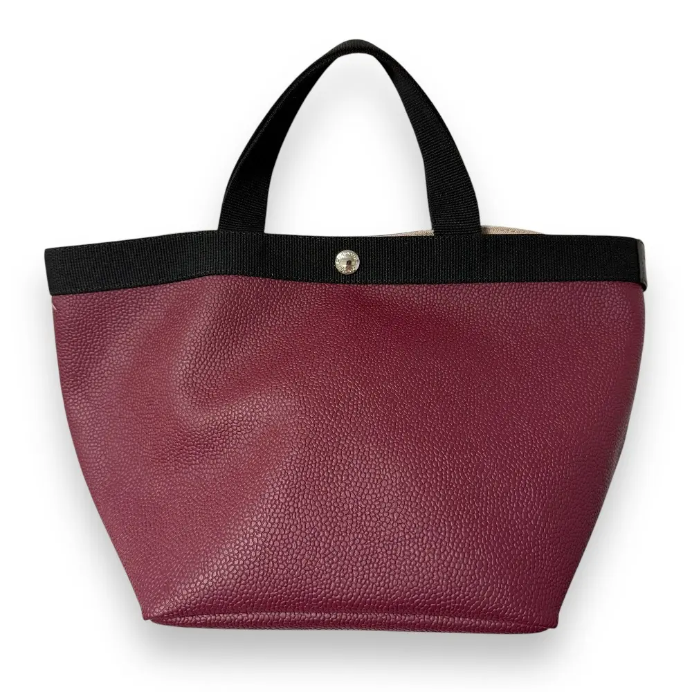 エルベシャプリエ 707GP リュクス舟形トートM コーテッドキャンバス トートバッグ ハンドバッグ オーベルジーヌ ノワール