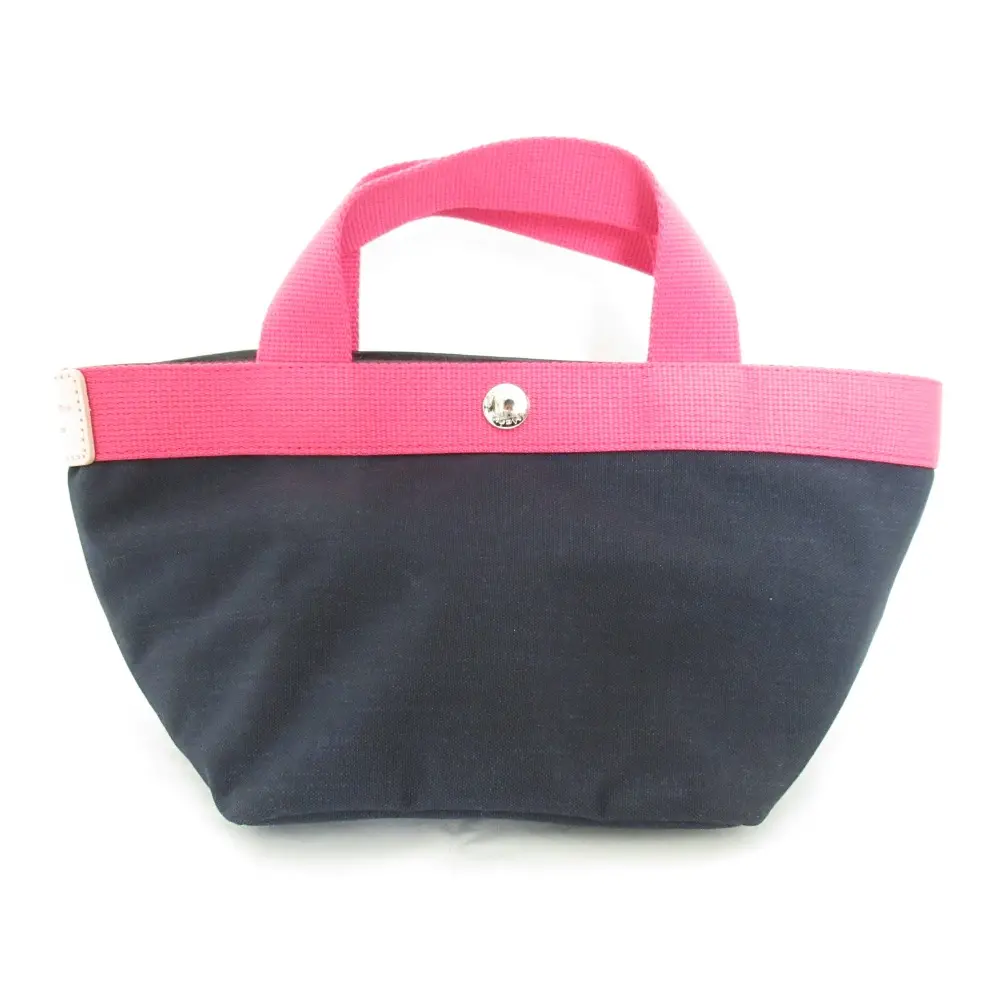 Herve Chapelier エルベシャプリエ 701CEC 舟型 ハンドバック トートバッグ ネイビー×フーシャ