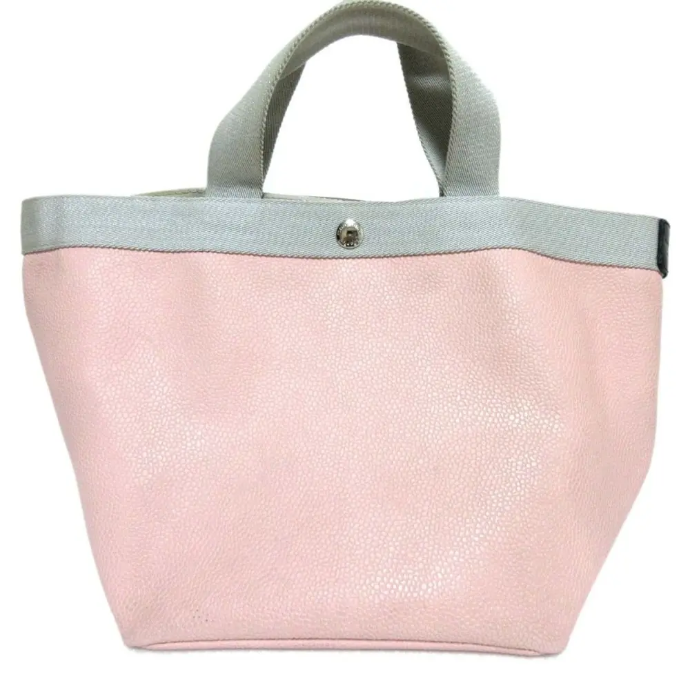 Herve Chapelier エルベシャプリエ コーテッドキャンバス 707GP リュクス 舟型トートバッグ ハンドバッグ M タラマ×シルバー