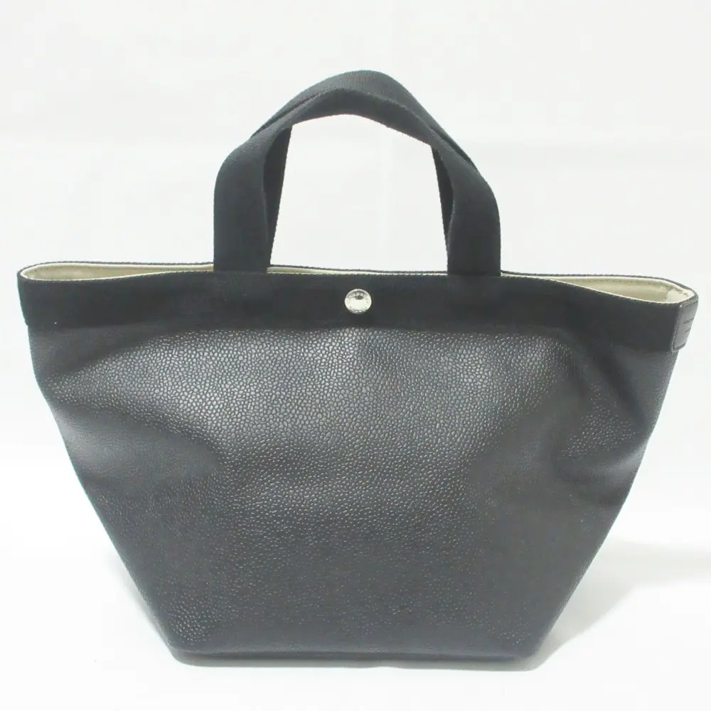 Herve Chapelier エルベシャプリエ 定番モデル リュクスライン 707GP 舟型トートバッグ ハンドバッグ ノワール×ノワール