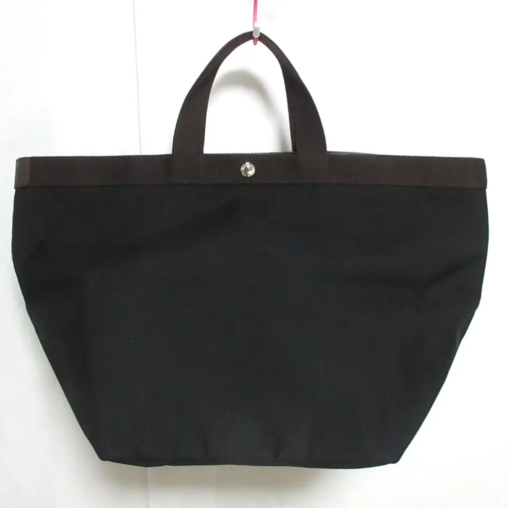 Herve Chapelier エルベシャプリエ 725C バイカラー コーデュラ舟型トートL トートバッグ ノワール モカ